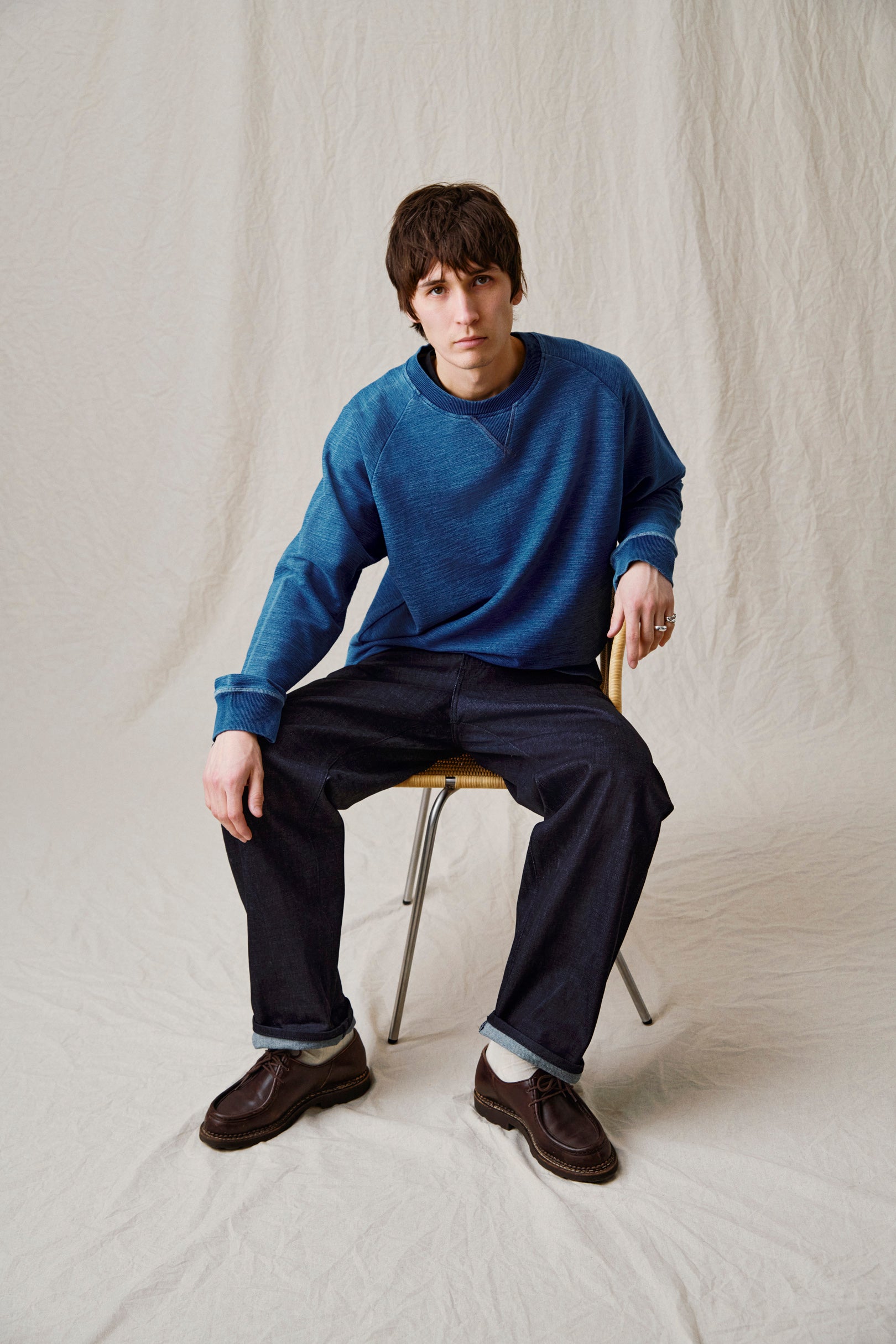 AKTONI INDIGO SWEAT - Light Blue