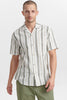 AKLEO STRIPE SS SHIRT - Olivine