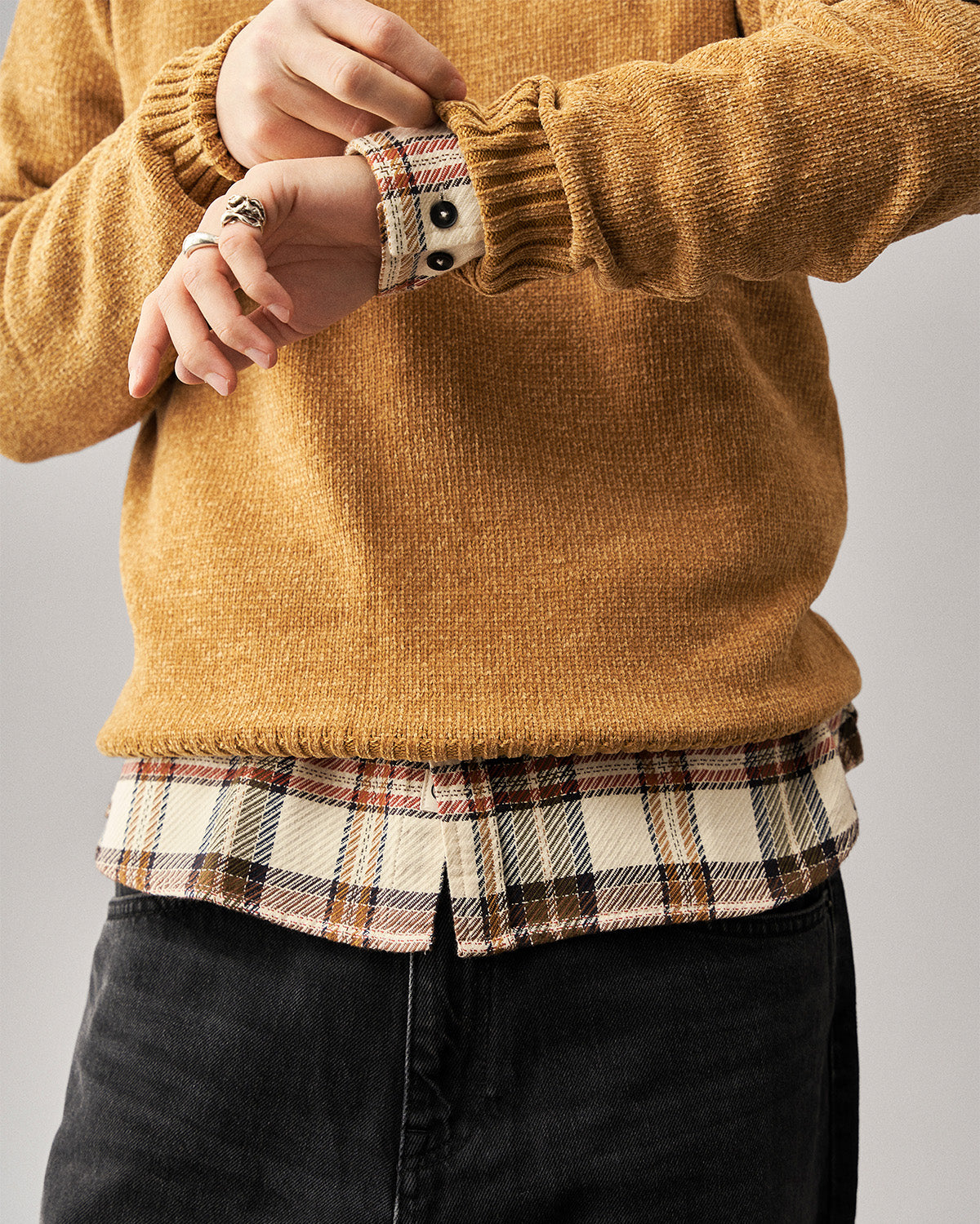 AKLEIF TWILL CHECK SHIRT - Tofu