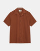 AKLEO S/S COT/LINEN SHIRT - Chipmunk