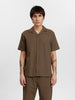 AKLEO S/S COT/LINEN SHIRT - Cub