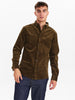 AKLEIF CORDUROY SHIRT - Dark Olive